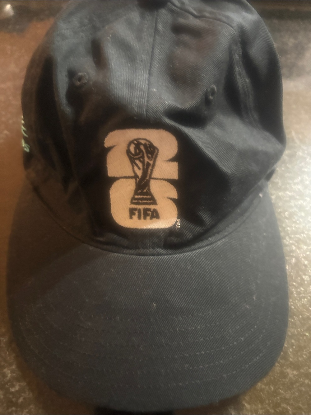 adidas Black Cap with Green Casamigos / FIFA Embroidery
